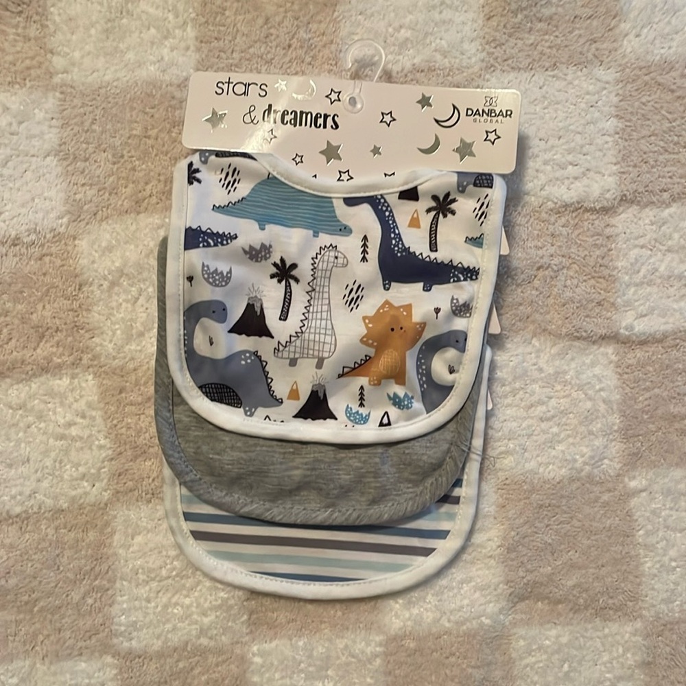 3 pack cotton baby bibs